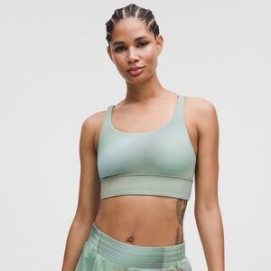 Lululemon Energy Long Line Bra — Size 8 — Chroma Drift Green Multi — NWT